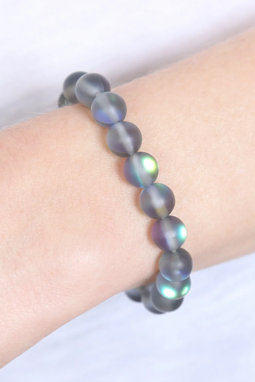 HDB2279 - CHIC COLORED MERMAID GLASS STRETCH BRACELET