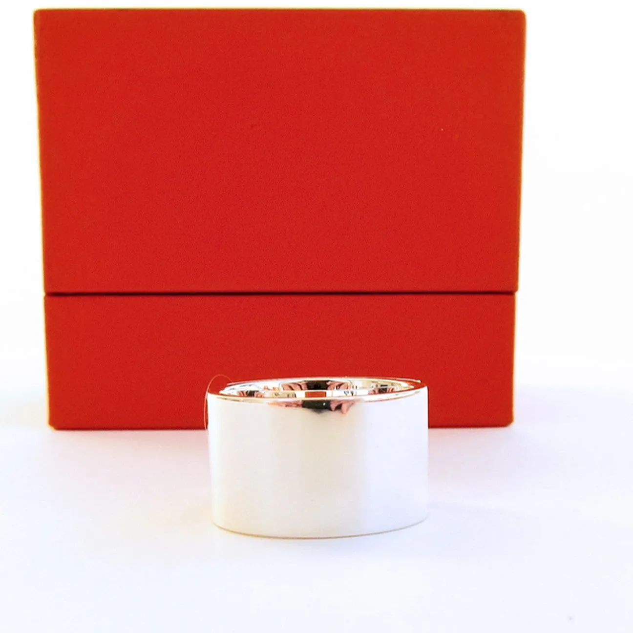 Hermes Ring Solid Silver Kelly Ring GM 54 or 7 Chic