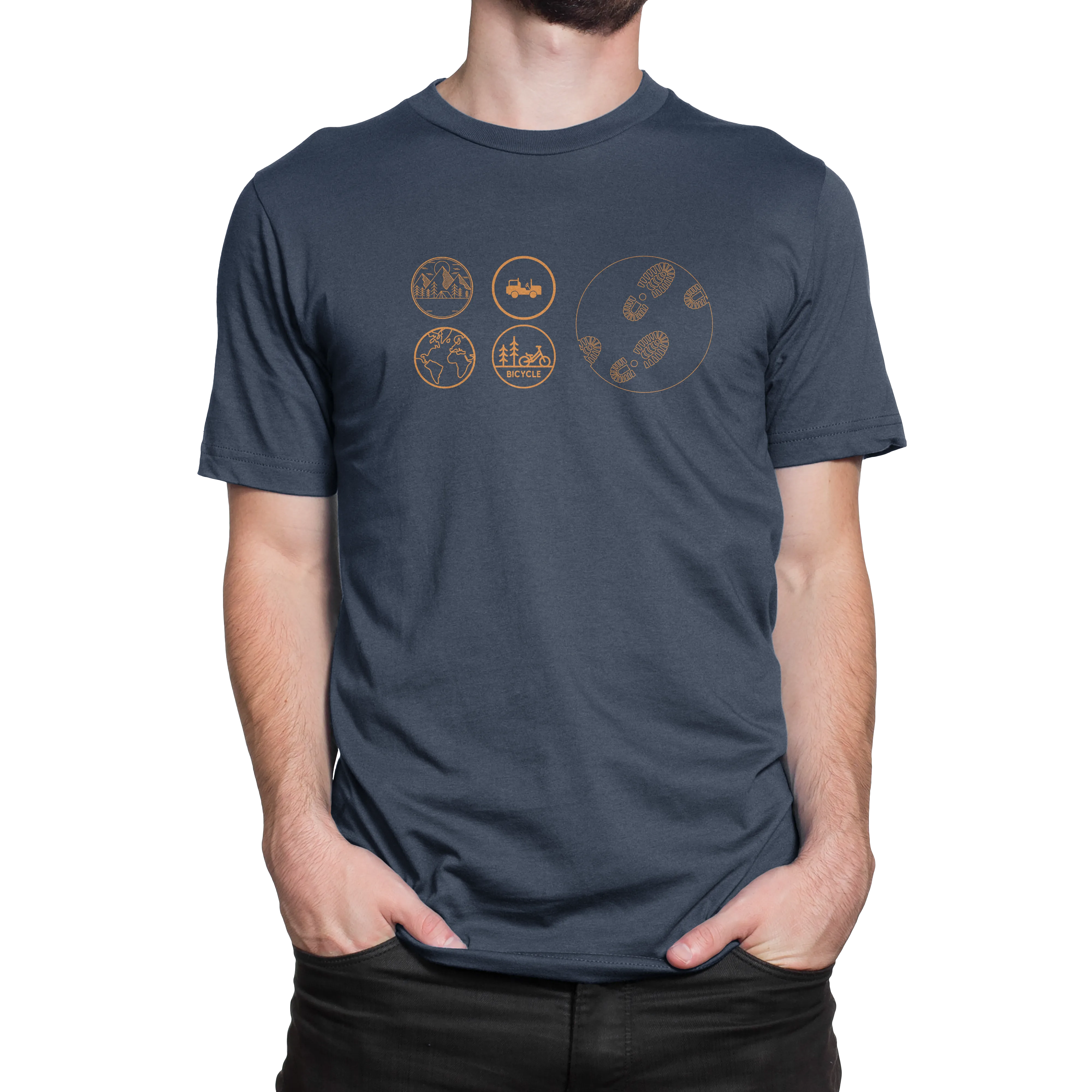 High-Quality Foot Prints Graphic Tee