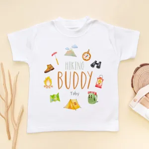 Hiking Buddy Personalised Name Toddler & Kids T Shirt