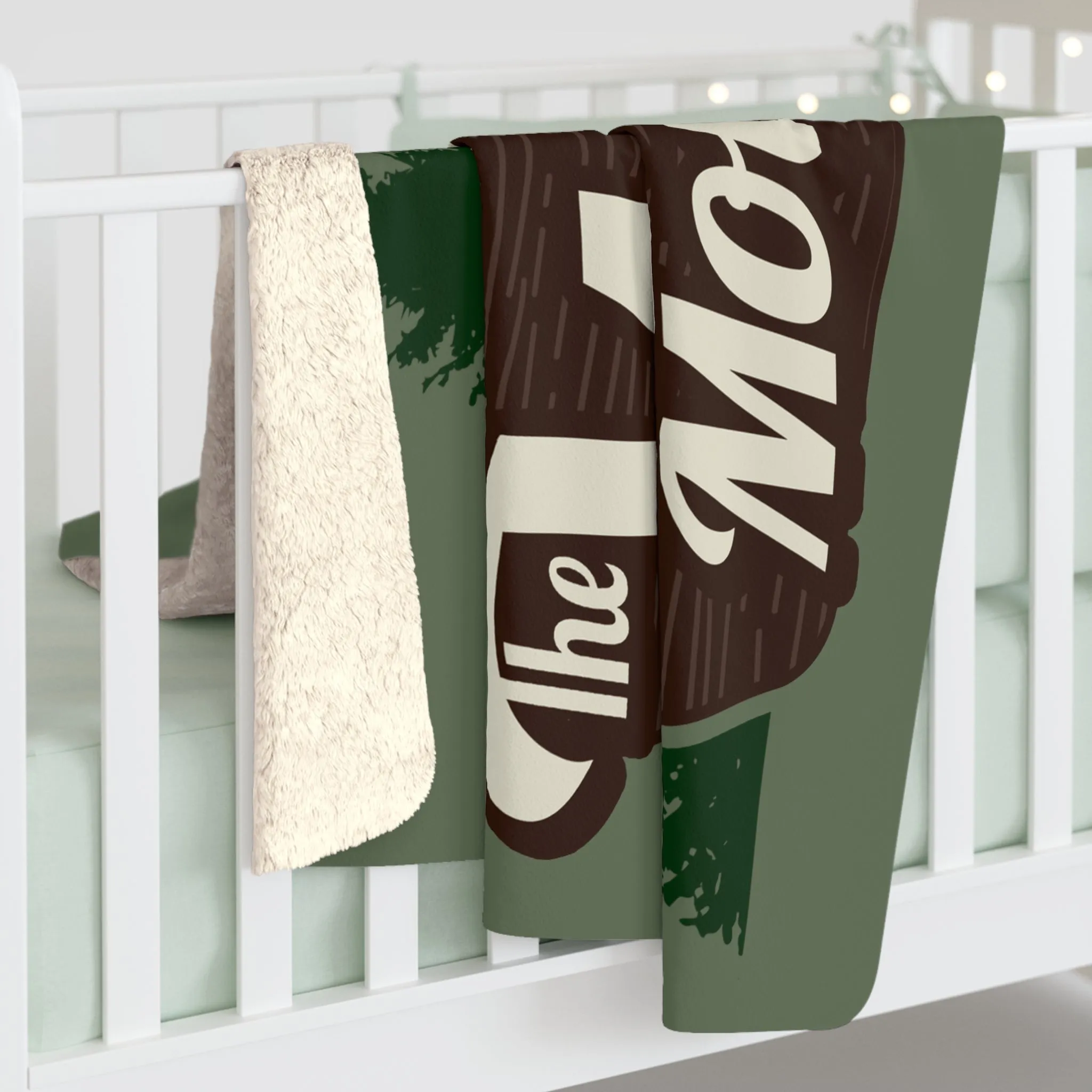 I'd Rather Be At The White Mountains NH Sherpa Fleece Blanket