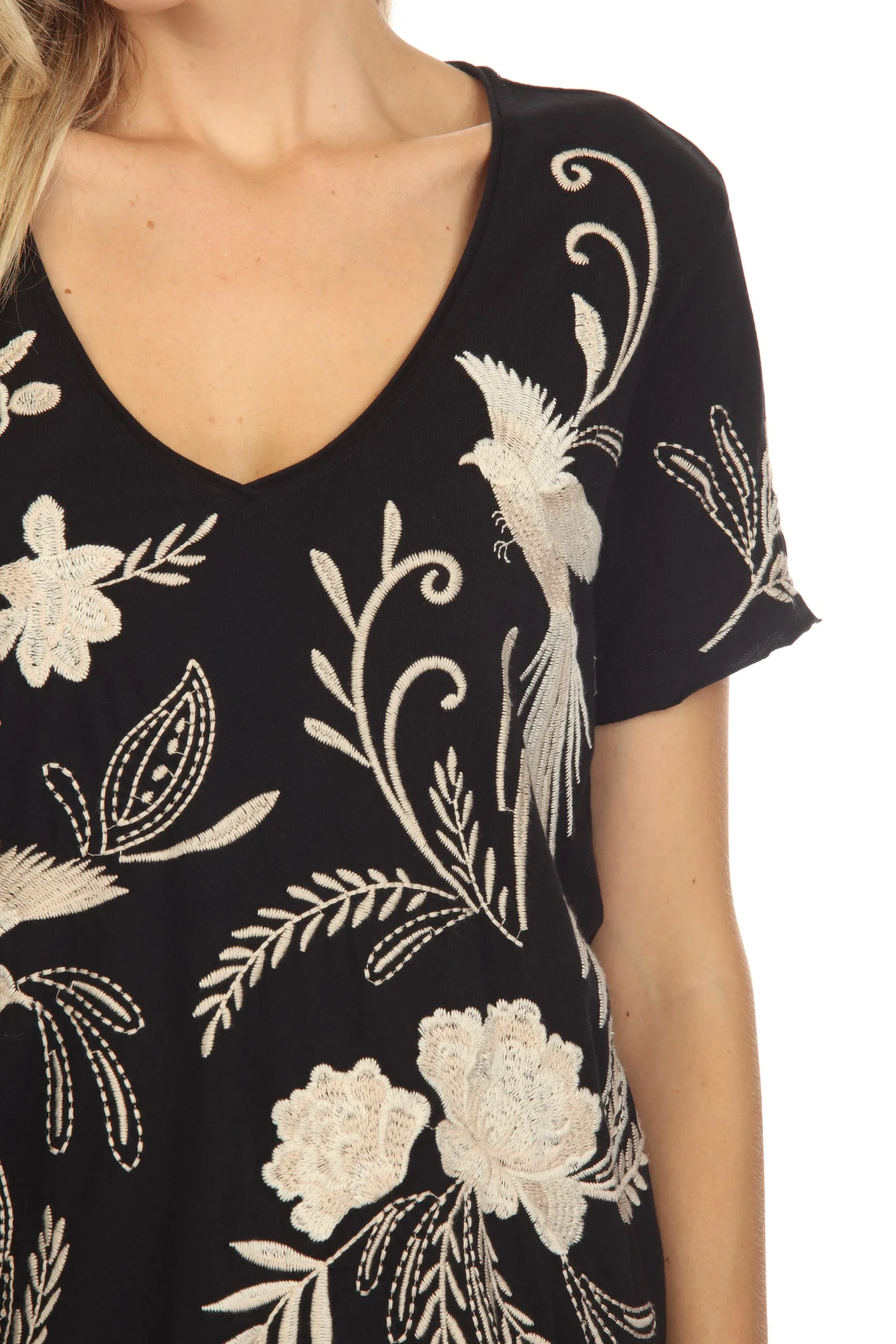 Johnny Was JWLA Frankie Embroidered Everyday Tee Chic J16323