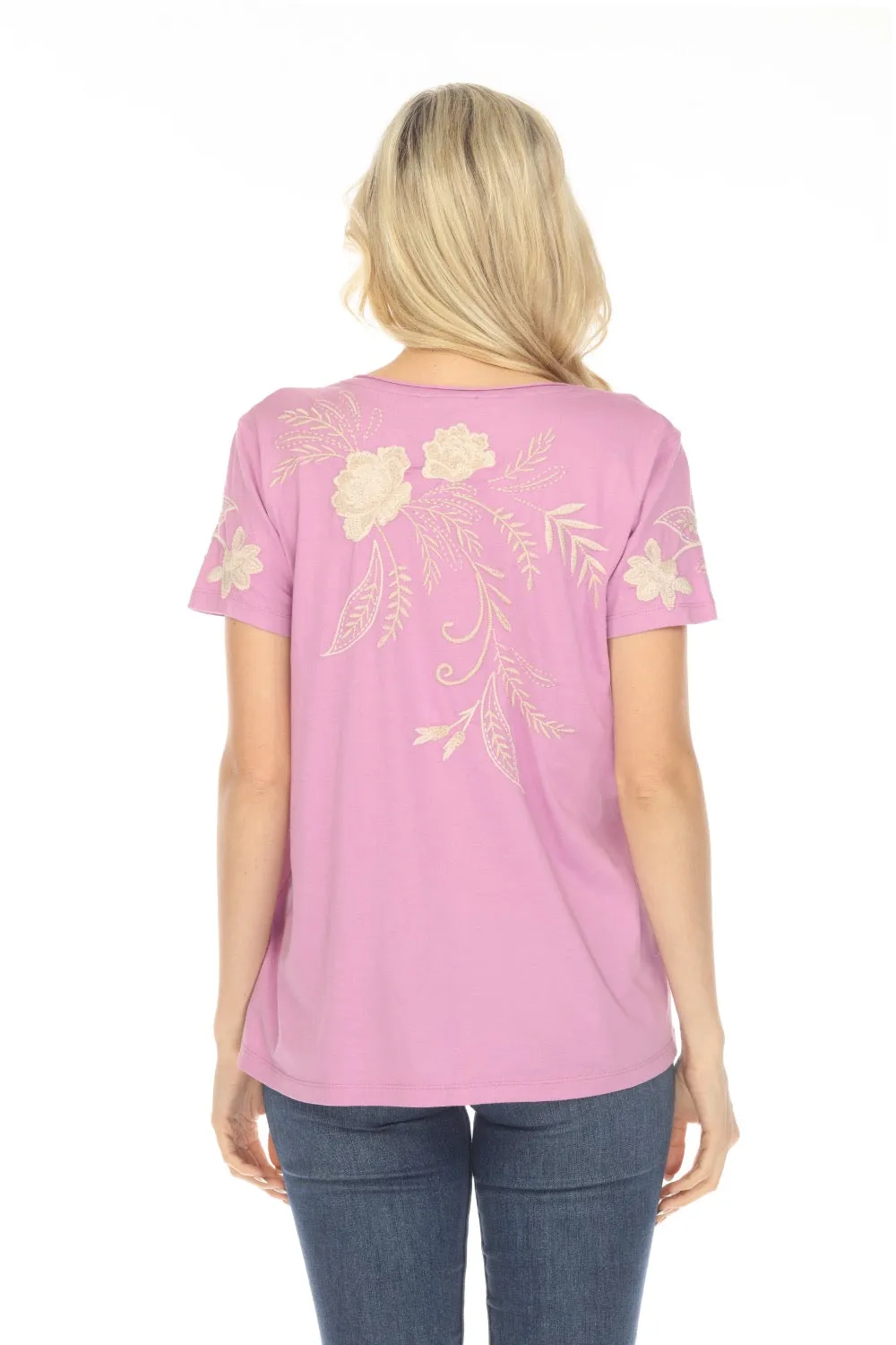 Johnny Was JWLA Frankie Embroidered Everyday Tee Chic J16323