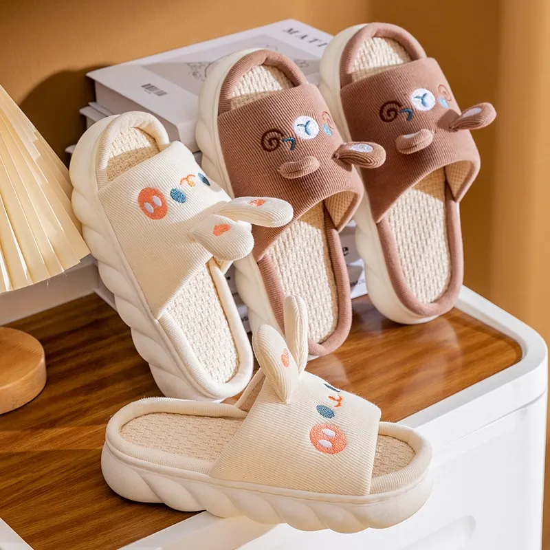 Kawaii Rabbit and Bear Slippers