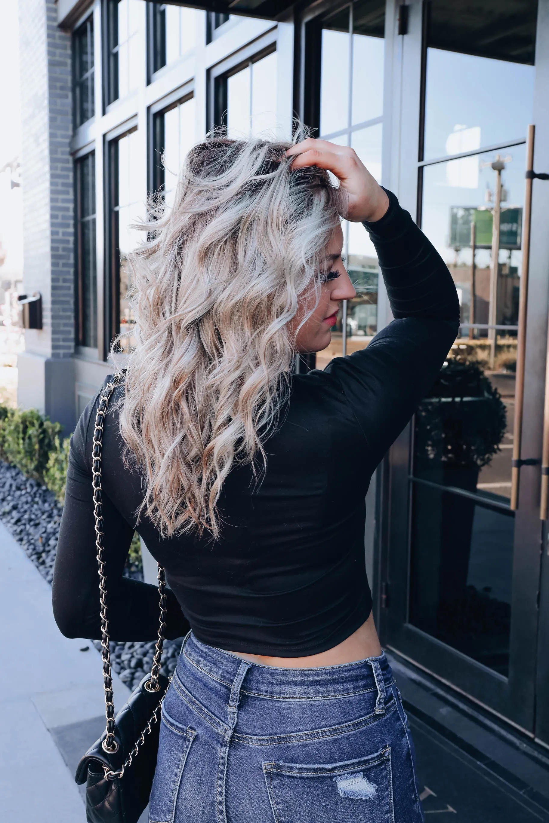 Kenzie Ruched Crop Top - Black