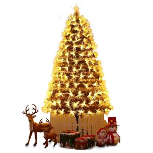 LED Fibre Optic Warm White Christmas Tree - 6FT