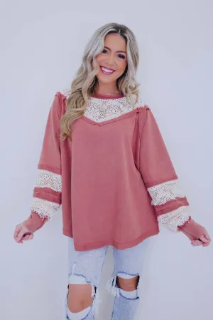 ***Leisurely Lace Pullover Top SAMPLE
