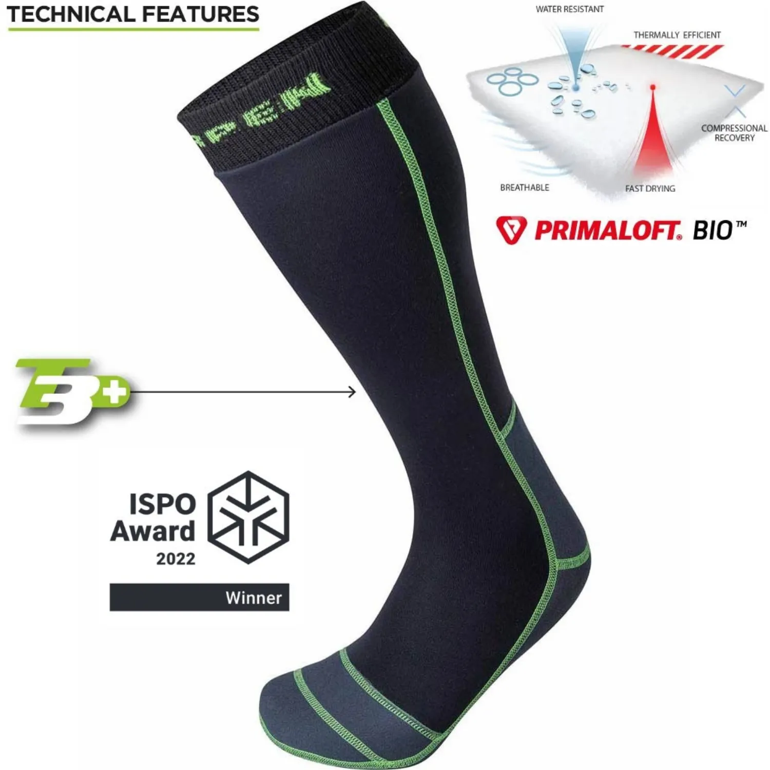 Lorpen T3  Inferno Biowarmer Over-The-Calf Sock