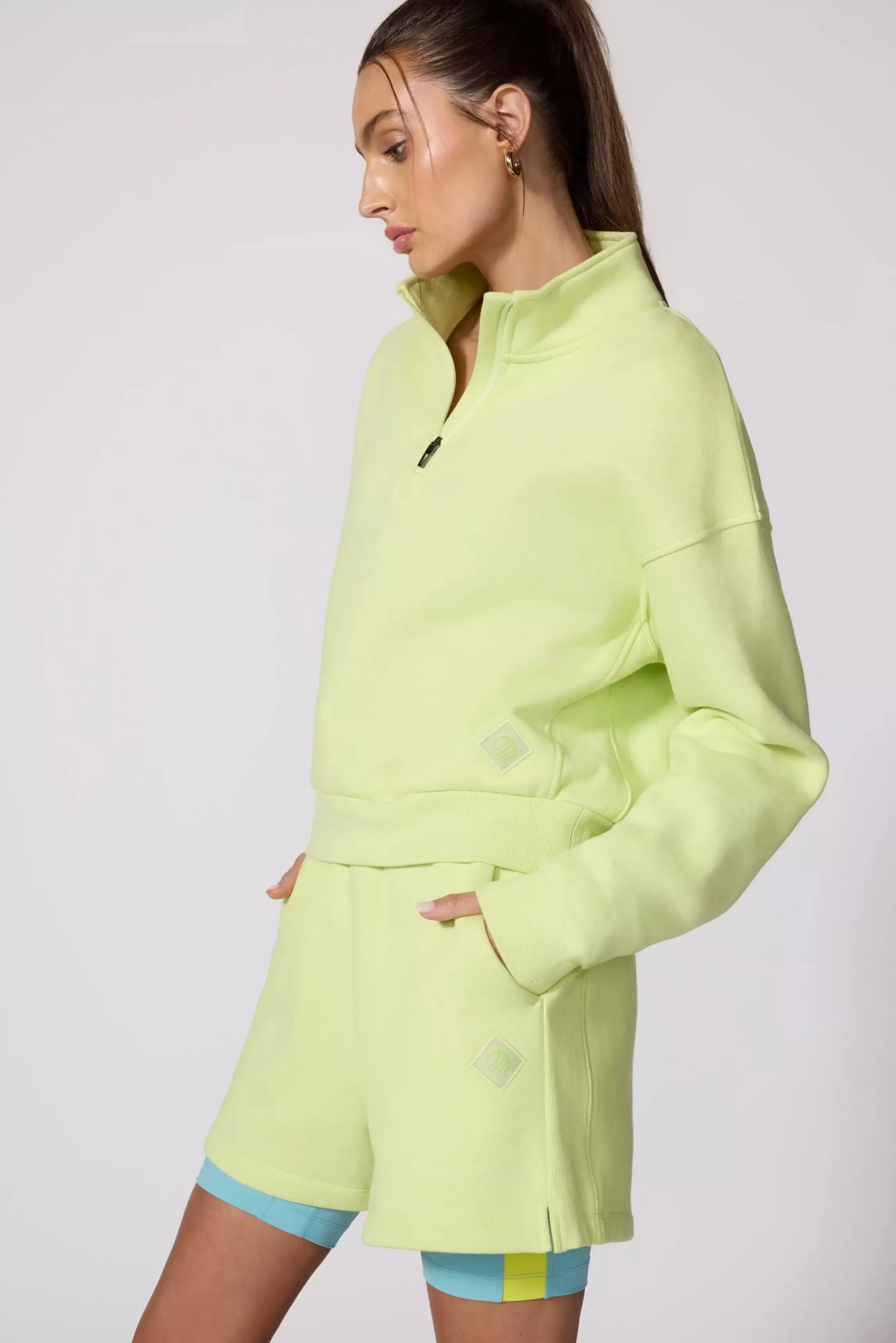 Luxefleece 1/4 Zip  - Shadow Lime