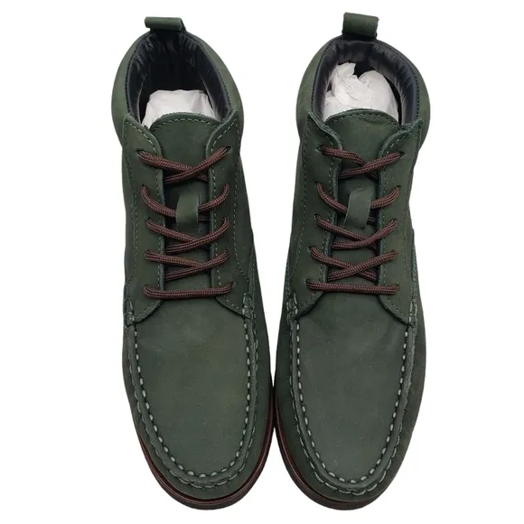 Marc Joseph | NIB Gramercy Forest Green Leather Preppy High Top Booties Boy's 3