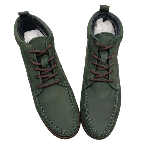 Marc Joseph | NIB Gramercy Forest Green Leather Preppy High Top Booties Boy's 3