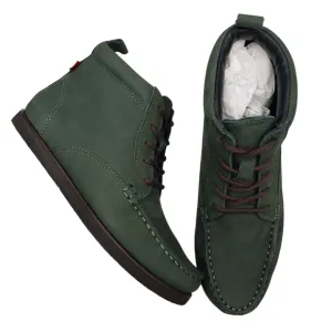 Marc Joseph | NIB Gramercy Forest Green Leather Preppy High Top Booties Boy's 3