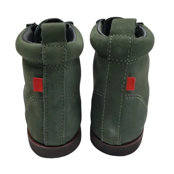Marc Joseph | NIB Gramercy Forest Green Leather Preppy High Top Booties Boy's 3