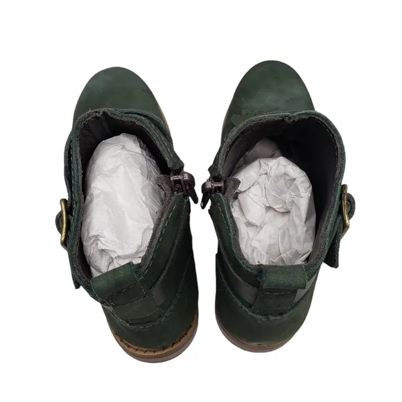 Marc Joseph | NIB Green Point Emerald Nubuck Fringe Leather Ankle Booties 11.5