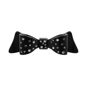 Marielle Crystal Large Black Bow Hair Clip