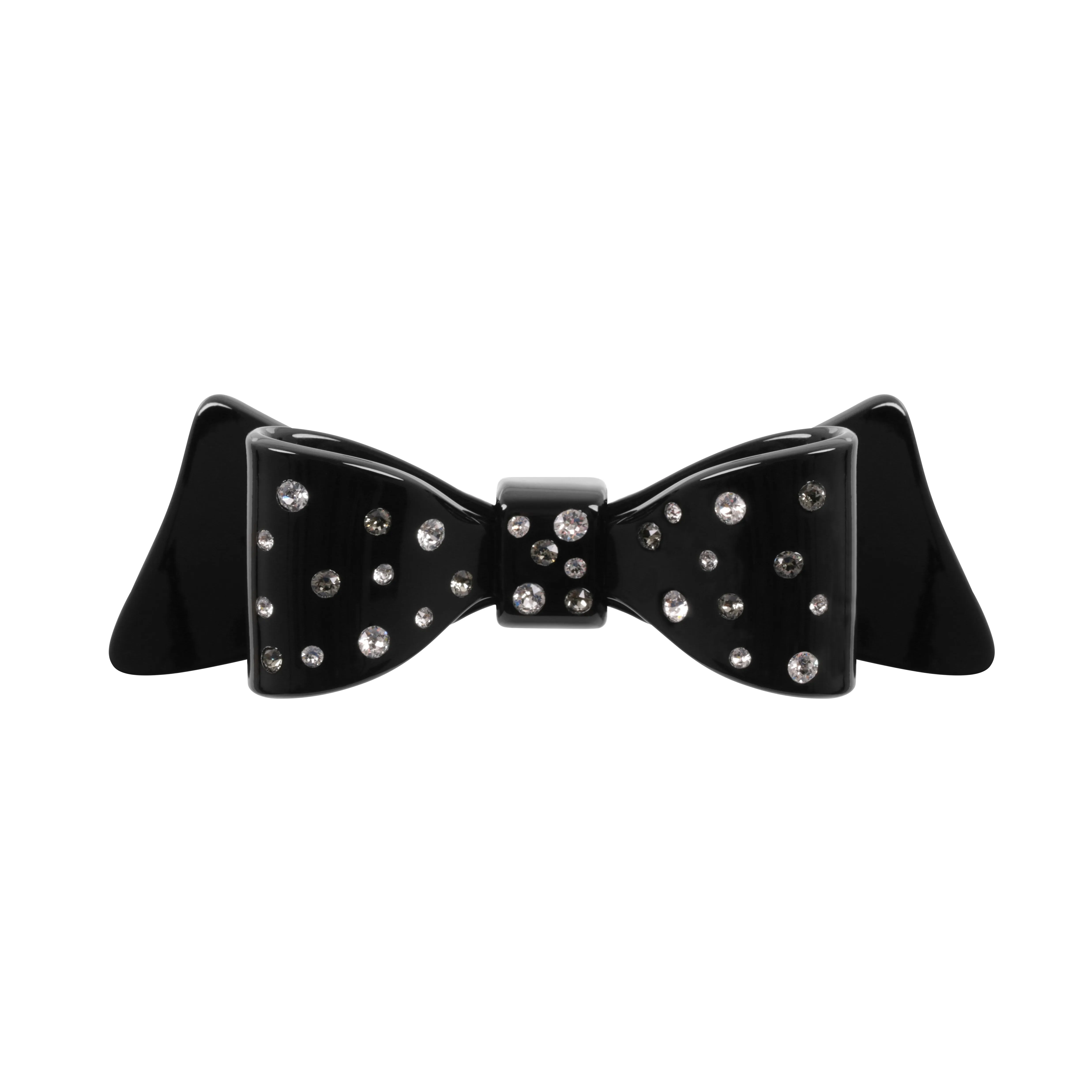 Marielle Crystal Large Black Bow Hair Clip