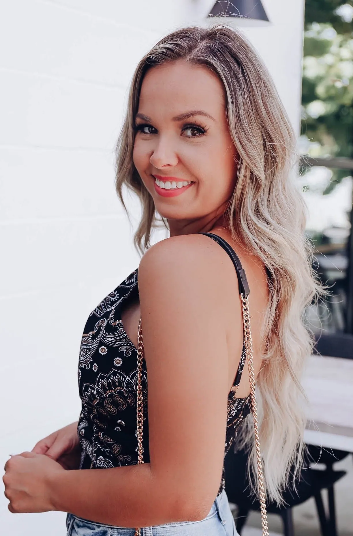 Marissa Bandana Cami Top - Black