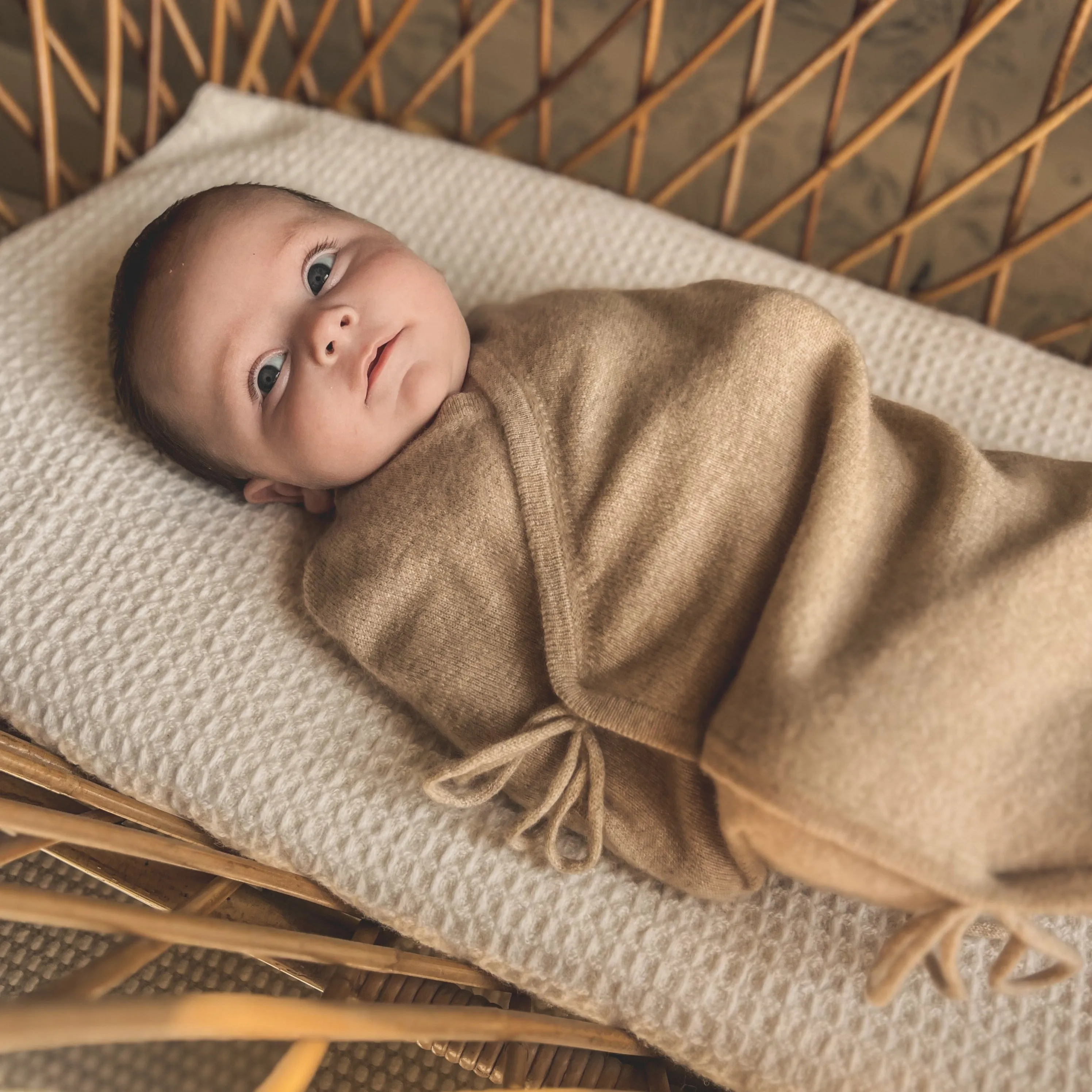 Maxim Premium Cashmere Baby Swaddle (Beige)