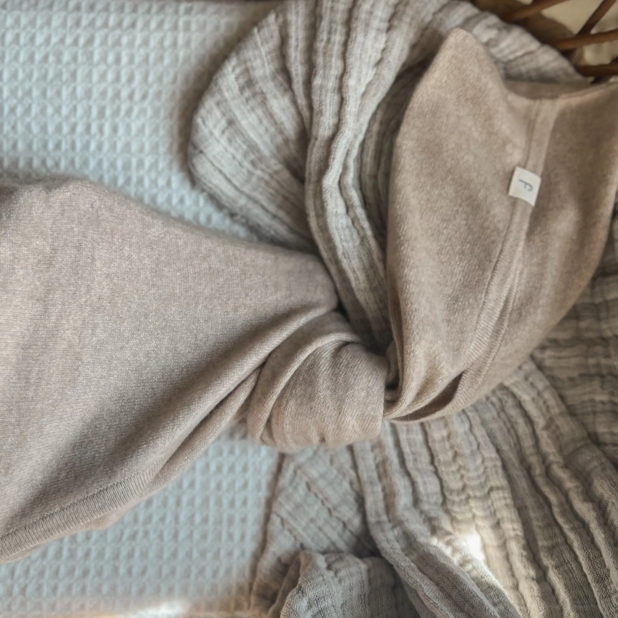 Maxim Premium Cashmere Baby Swaddle (Beige)