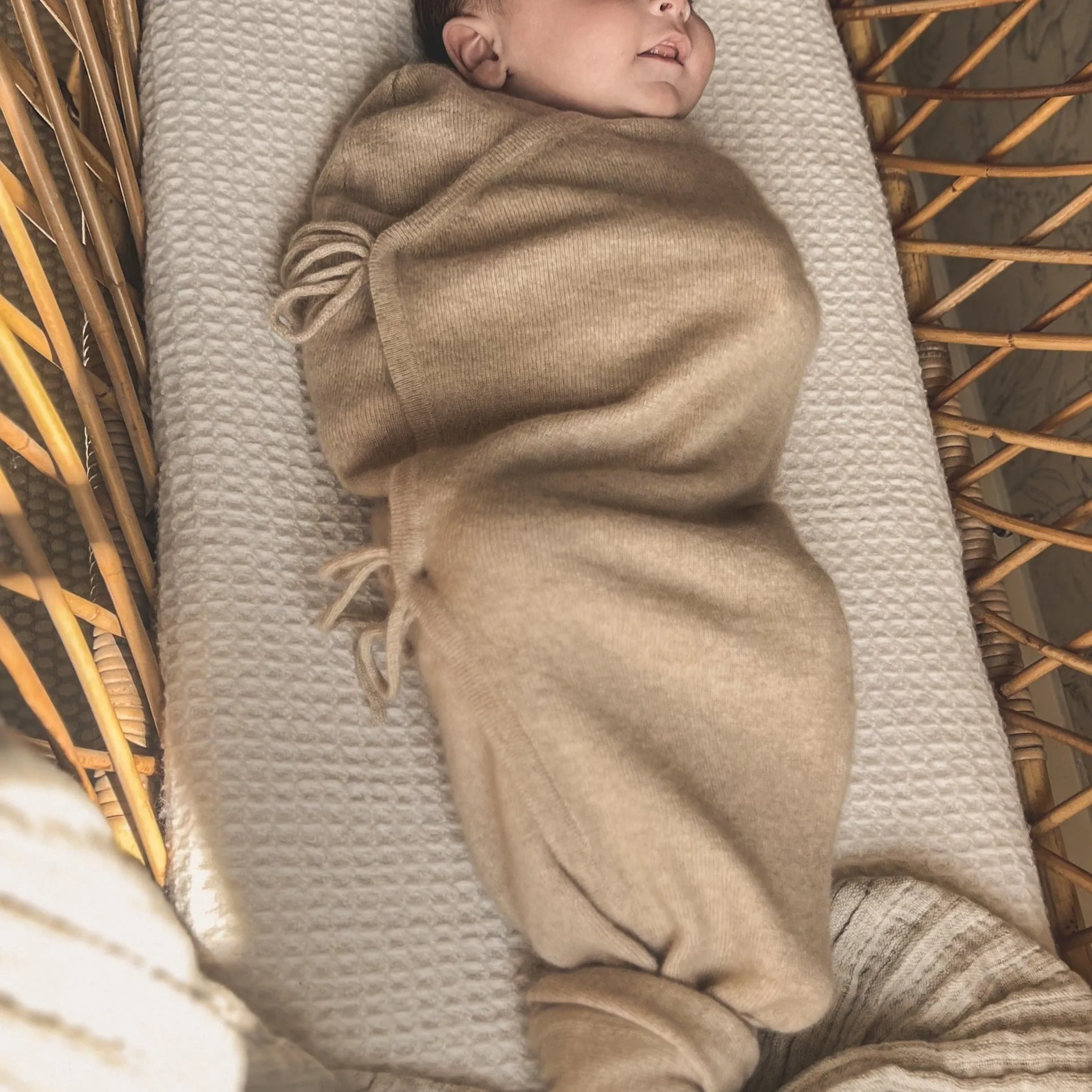 Maxim Premium Cashmere Baby Swaddle (Beige)
