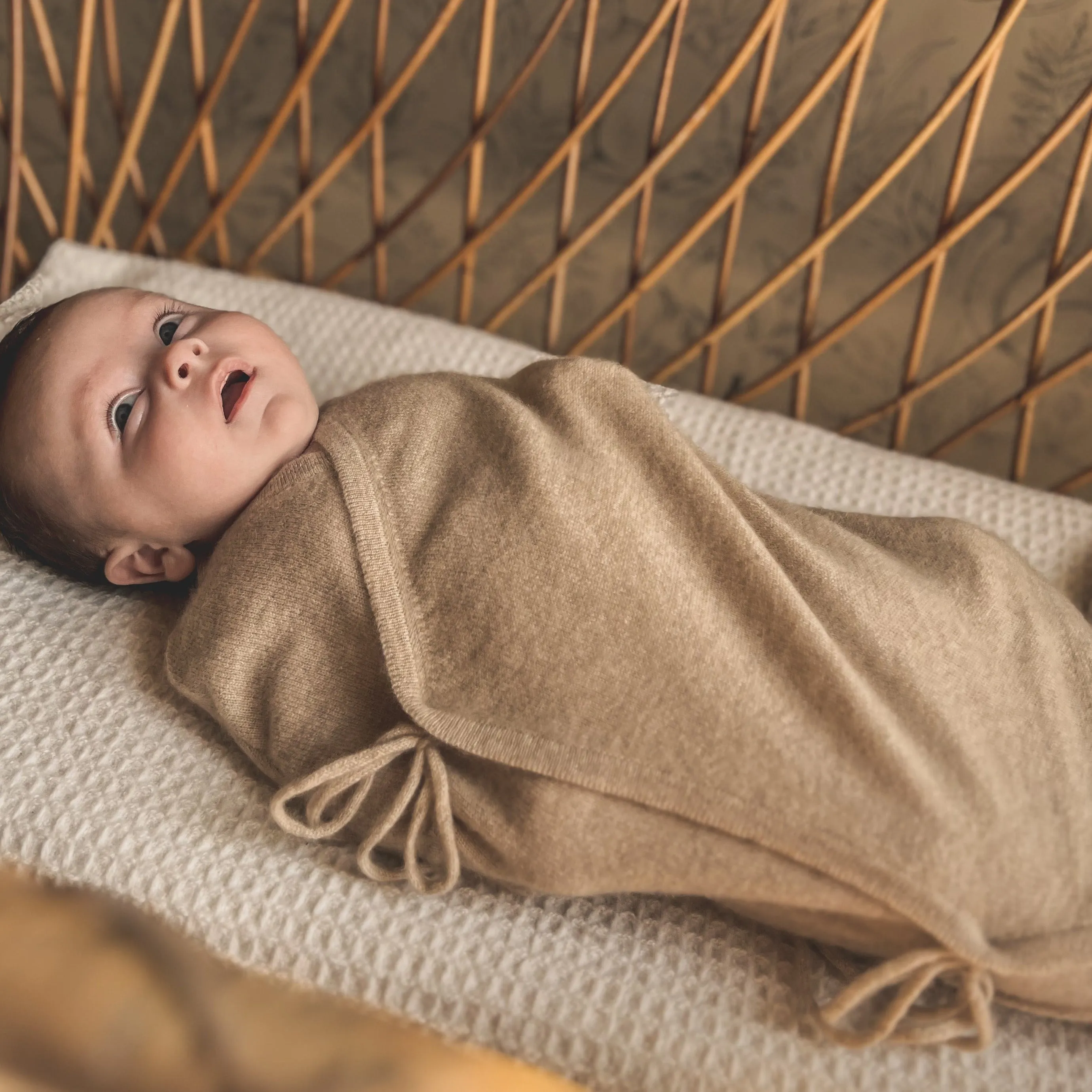 Maxim Premium Cashmere Baby Swaddle (Beige)