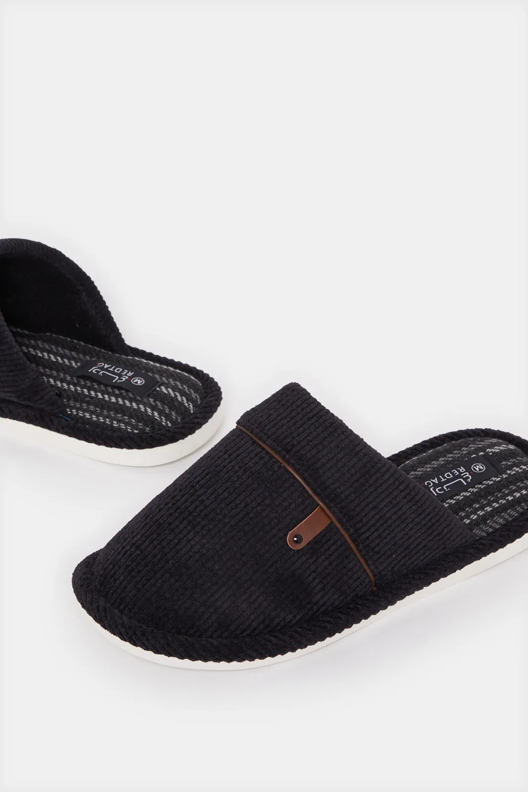 Men Black Mule Slipper