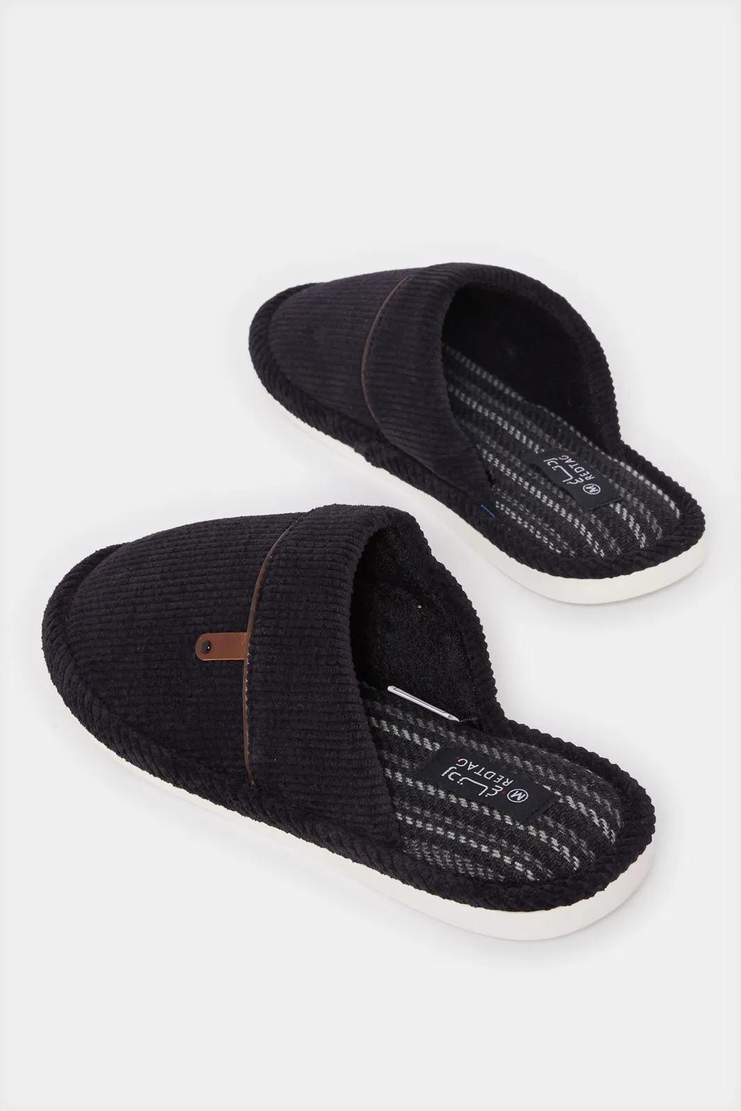 Men Black Mule Slipper