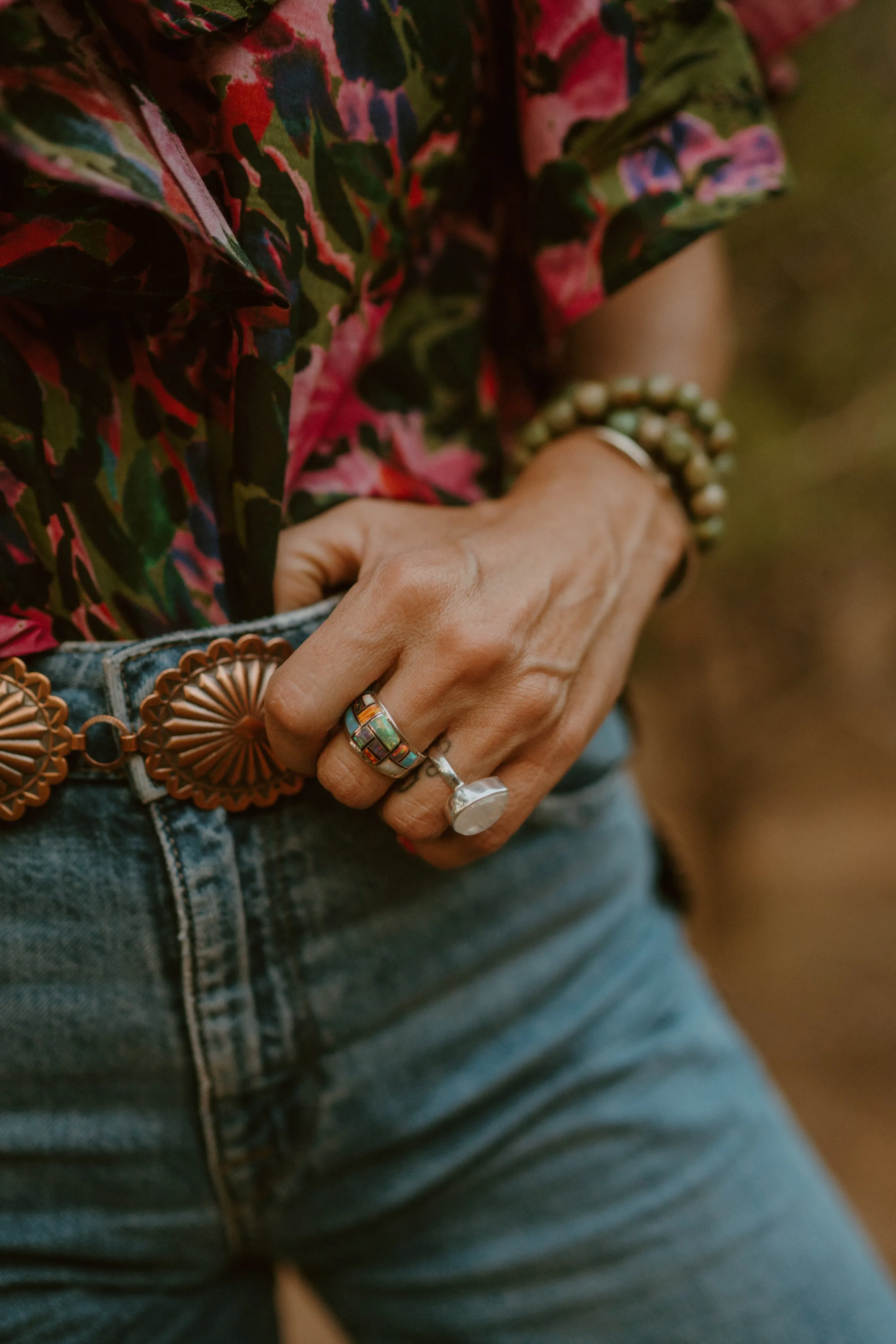 Mika Ring | Rainbow Moonstone