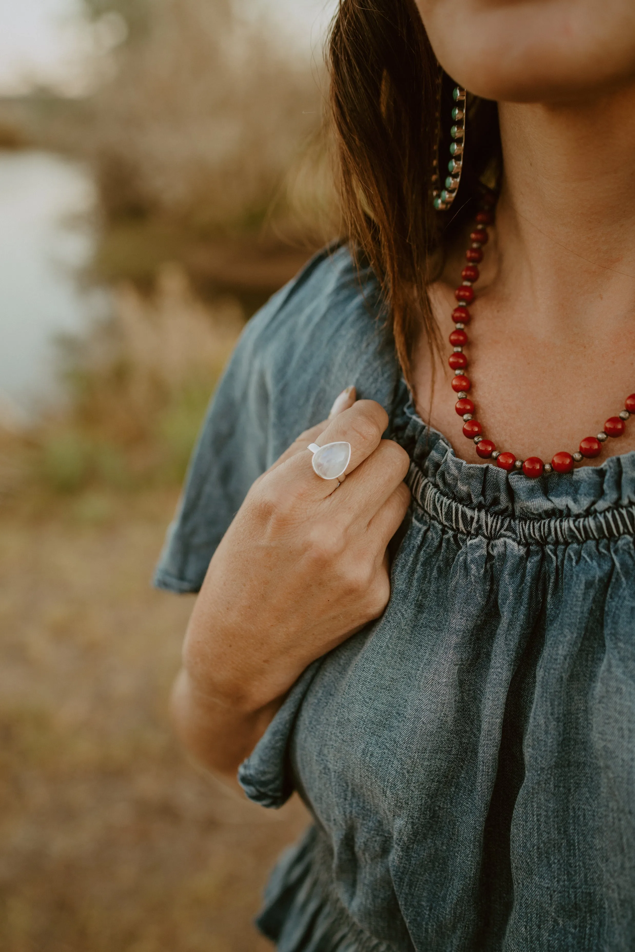 Mika Ring | Rainbow Moonstone