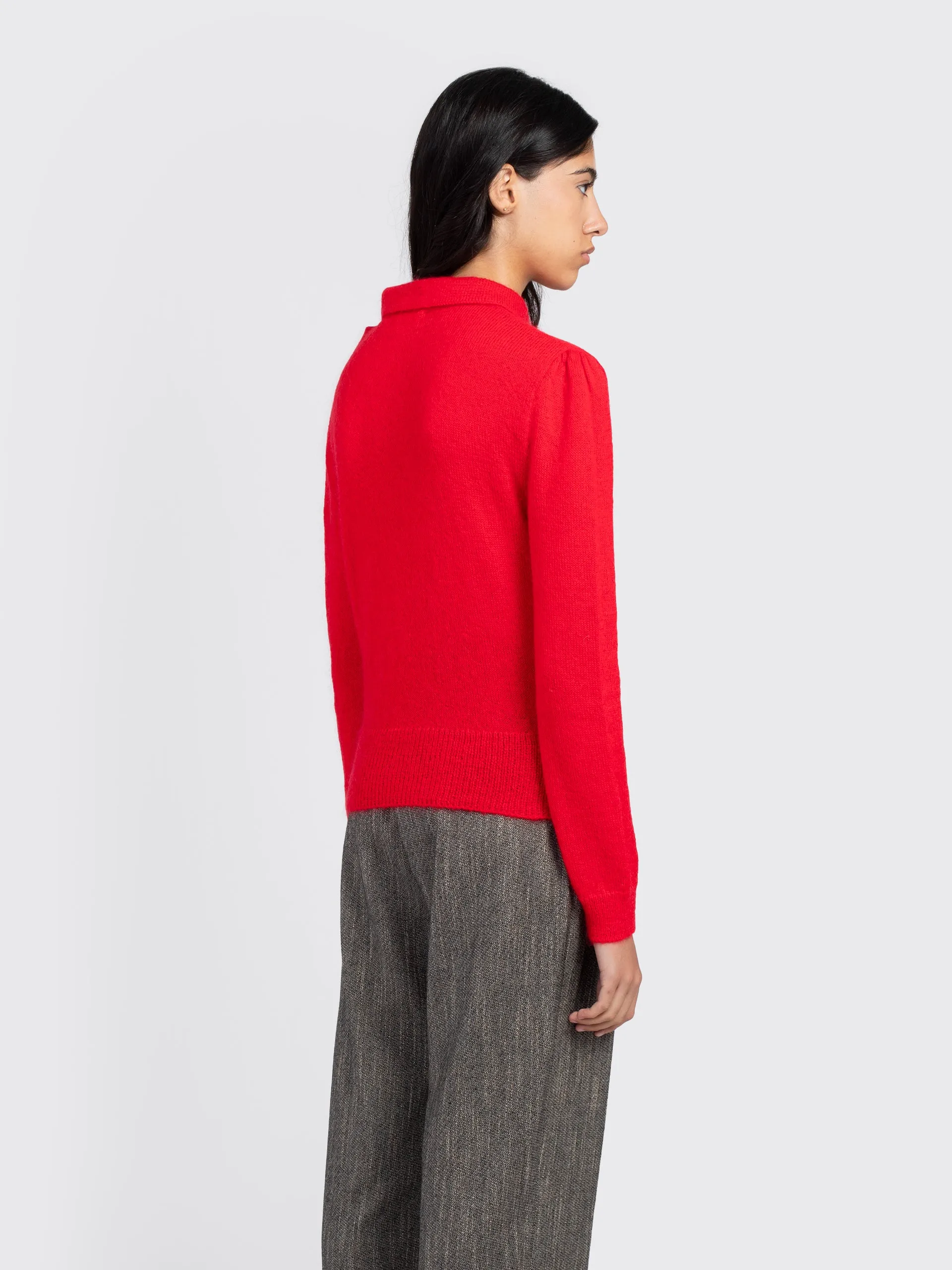 Mohair Collar Knit