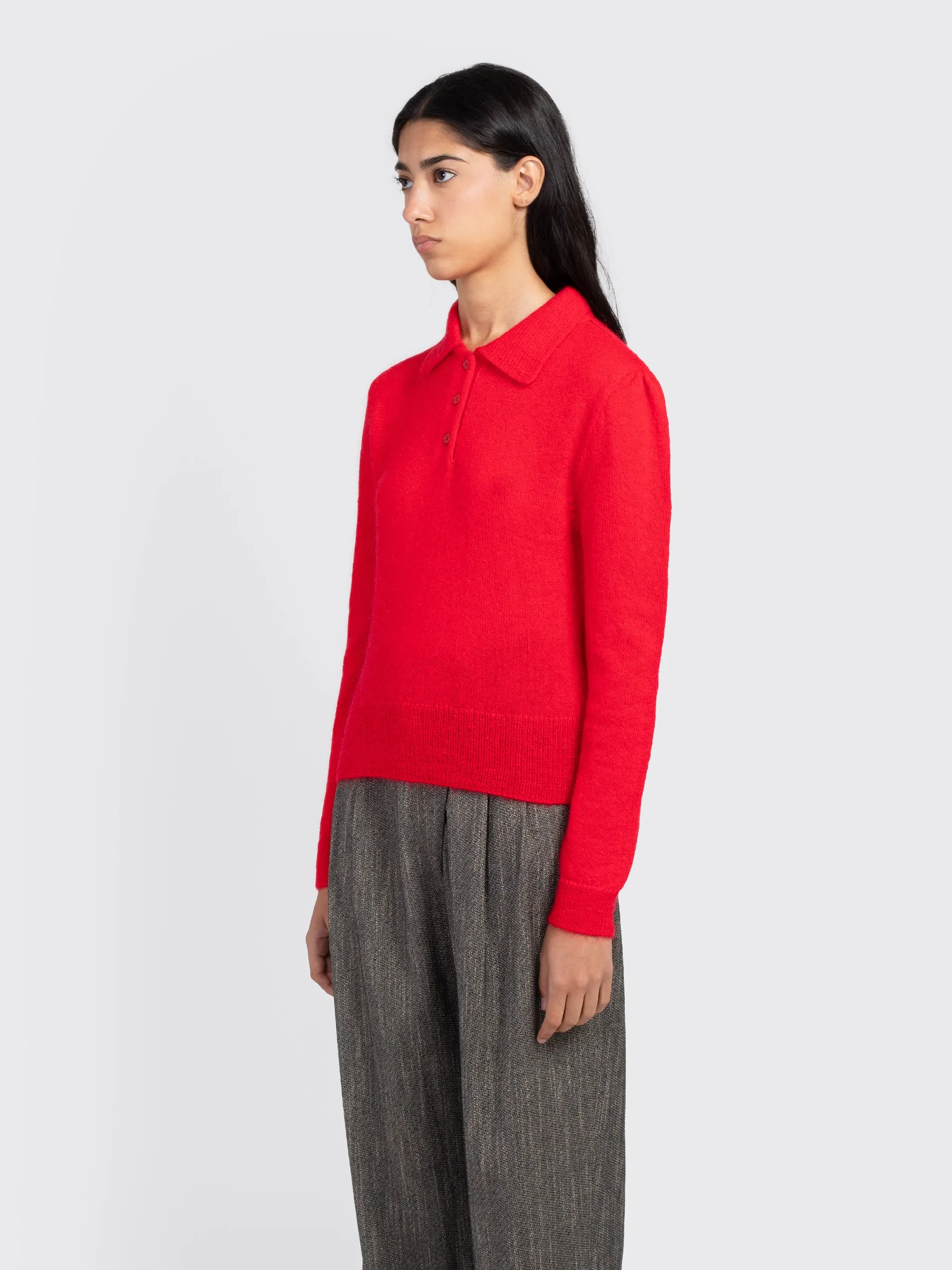 Mohair Collar Knit