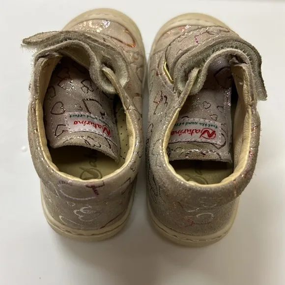 Naturino Falcotto Suede with Rainbow Heart Toddler Girl Sneaker