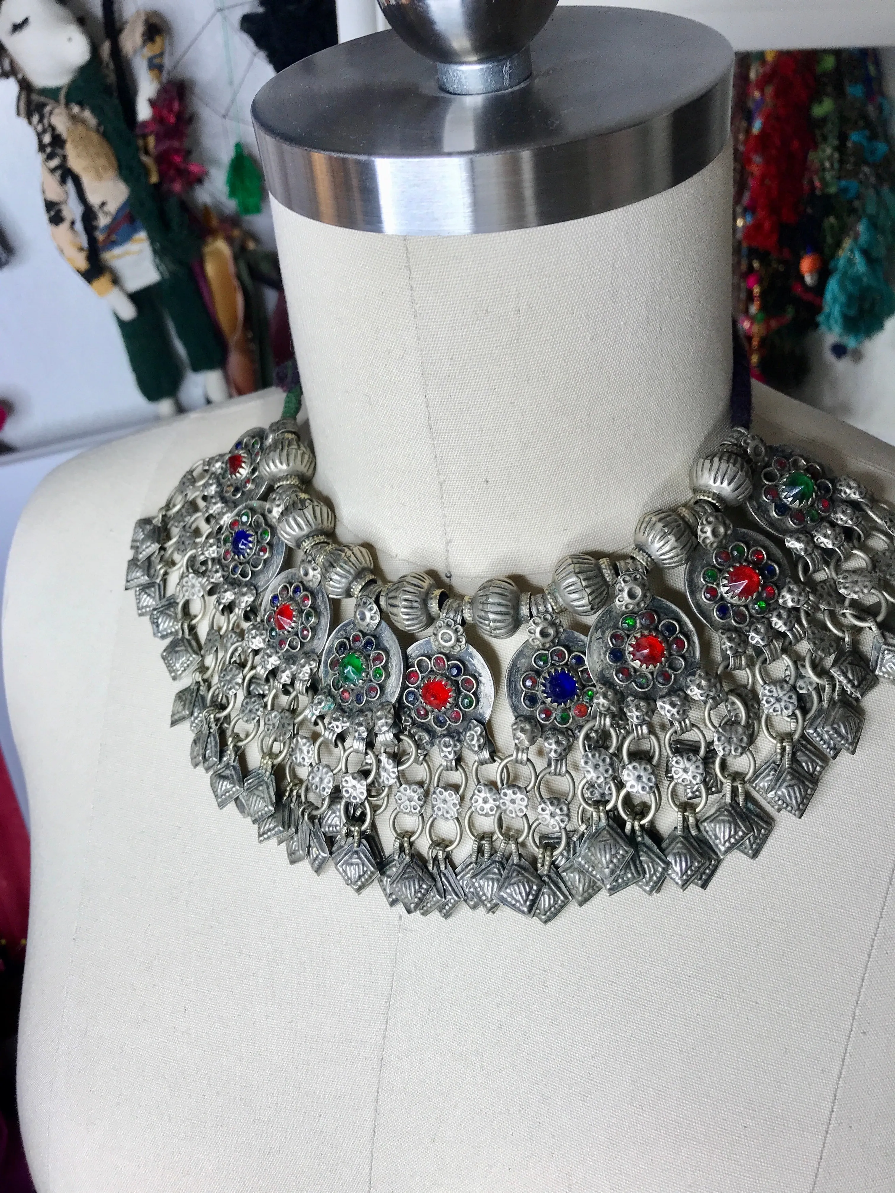 New Vintage Afghan Necklace/ Choker