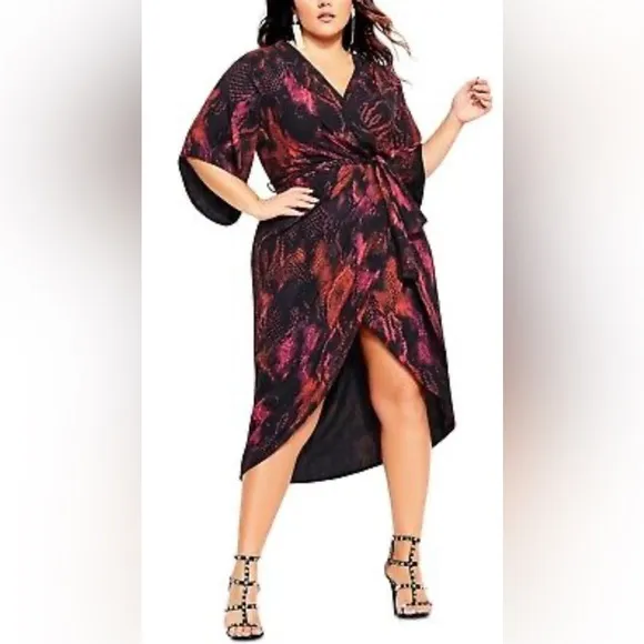 NWT City Chic Plus Size Garnet Slither Dress