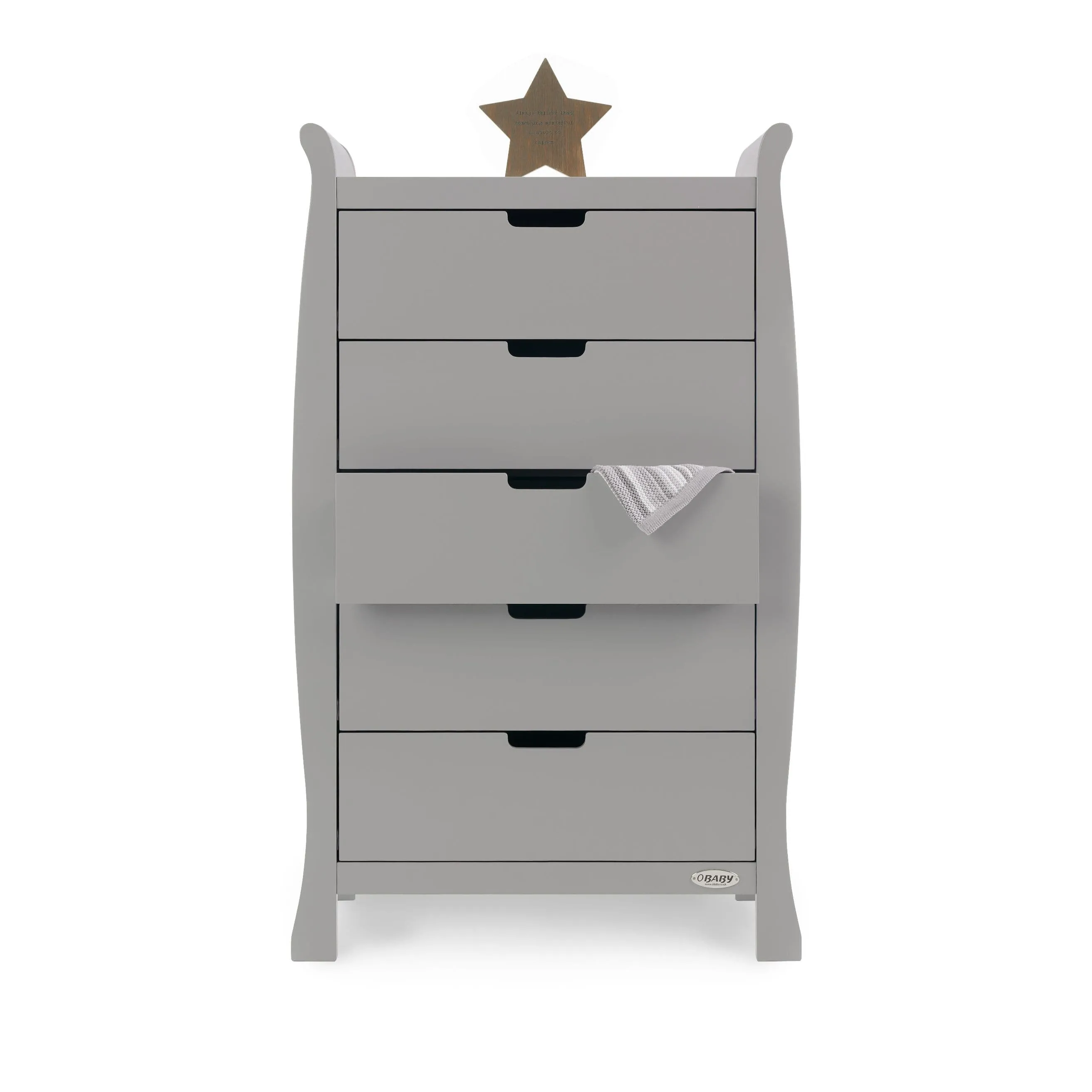 Obaby Stamford Tall Chest Of Drawers - Warm Grey