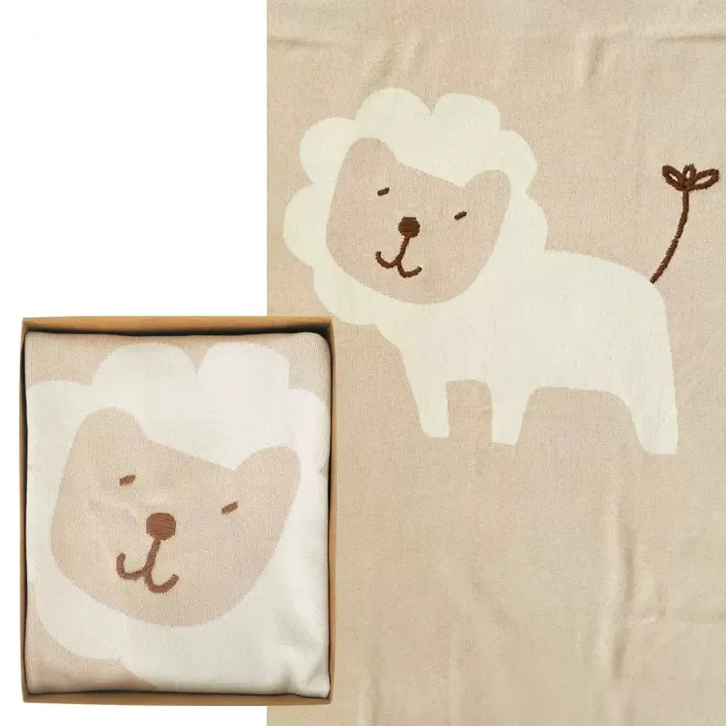 Personalized Infant Gifts: Cozy Organic Knitted Blanket Gift Set