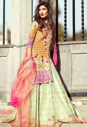 Pista Green Indian Lehenga choli for Wedding #B2030