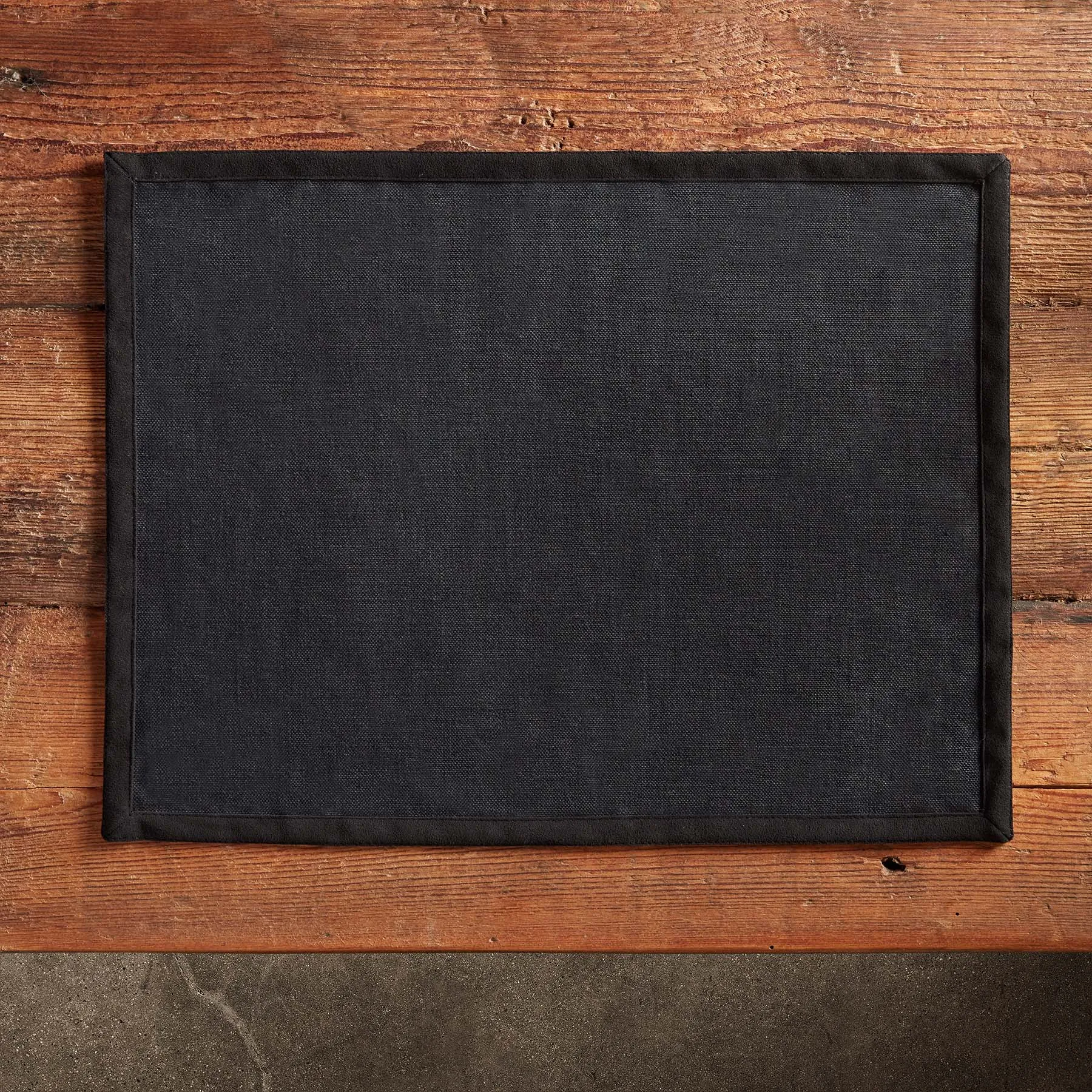 Placemat with Suede Trim - Black