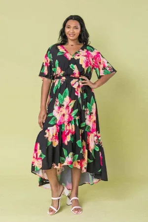 Plus Floral Woven Dress