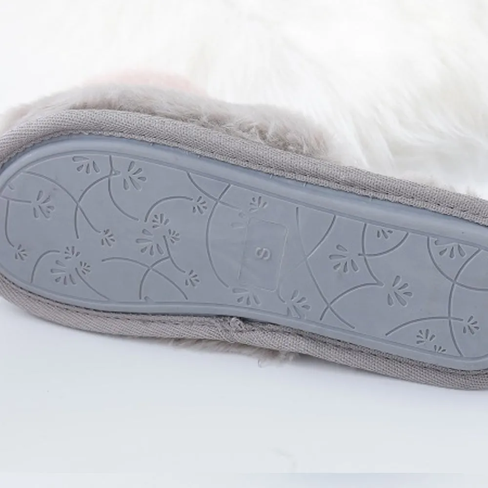 Plush Cute Home Non-slip Warm Cotton Slippers Women UGG Style