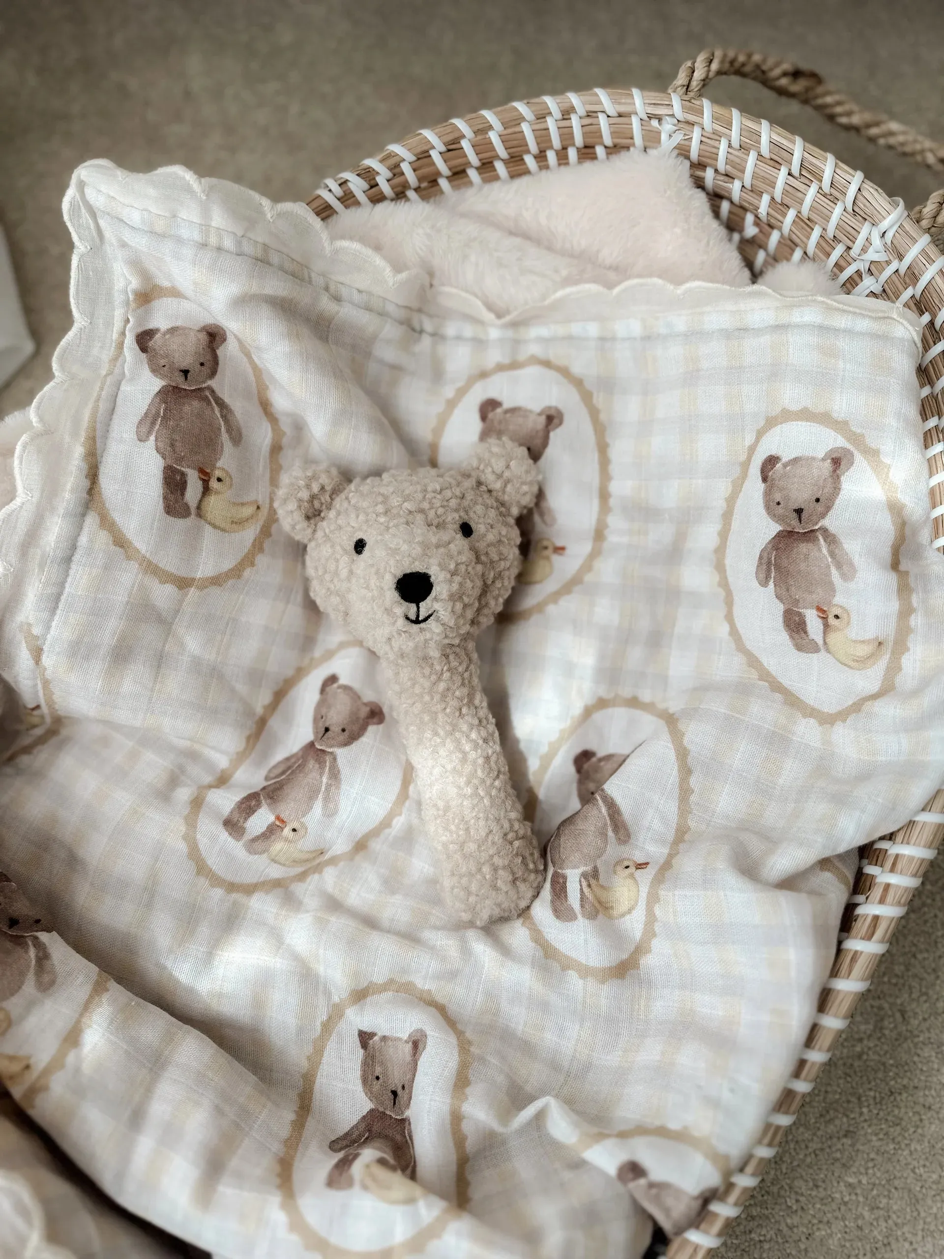 Pop Ya Tot Little Teddy Rattle Toy