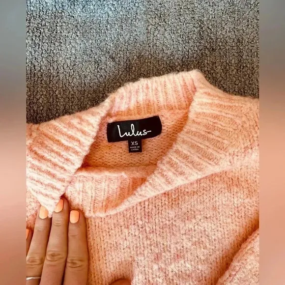 Positively Cozy Coral Pink Oversized Tunic Sweater