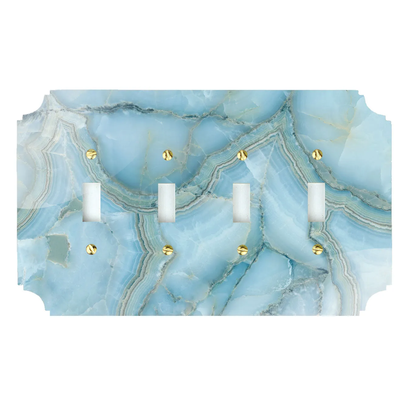 Printed Switch Plates | Light Blue Quartz
