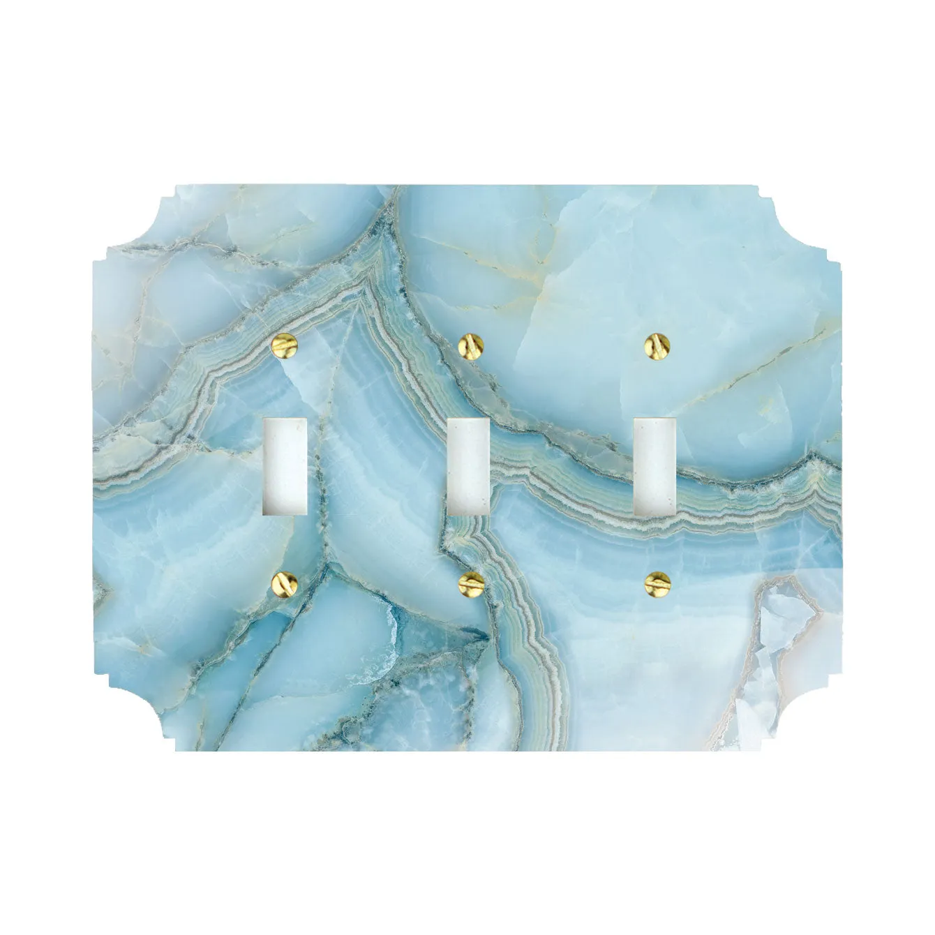 Printed Switch Plates | Light Blue Quartz