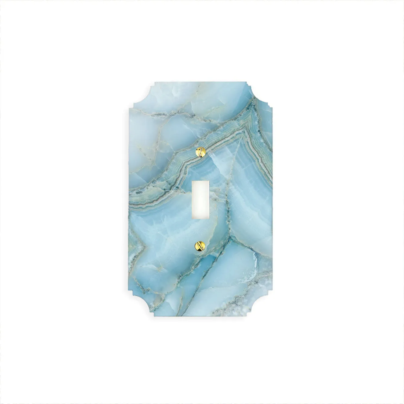 Printed Switch Plates | Light Blue Quartz