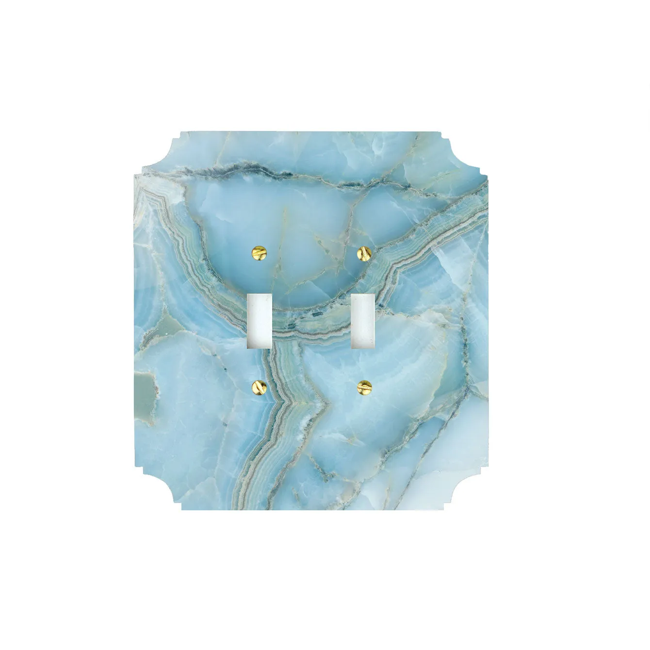 Printed Switch Plates | Light Blue Quartz