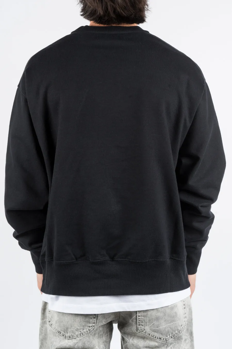 RASSVET EMBROIDERED LOGO SWEATSHIRT BLACK