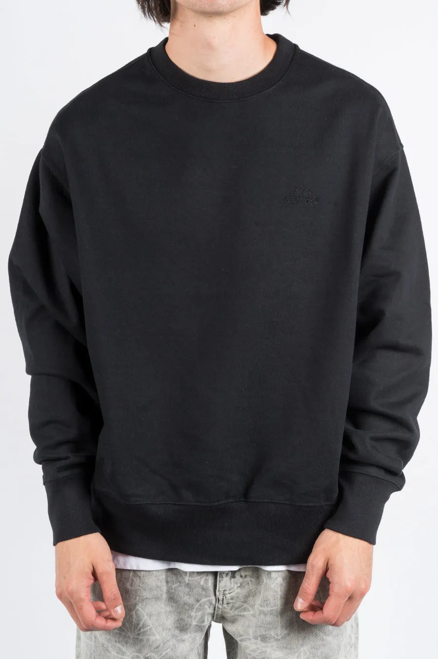 RASSVET EMBROIDERED LOGO SWEATSHIRT BLACK