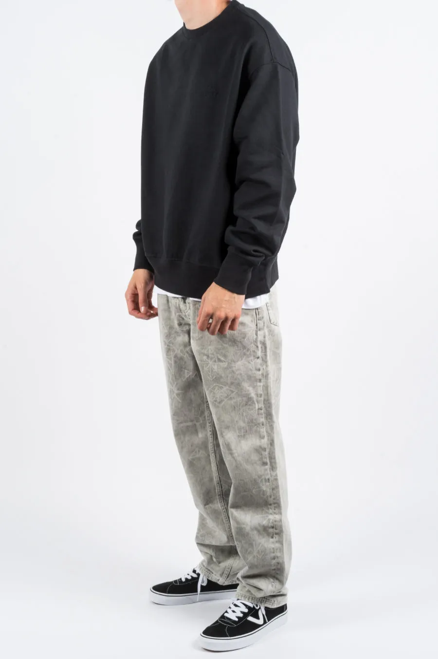 RASSVET EMBROIDERED LOGO SWEATSHIRT BLACK
