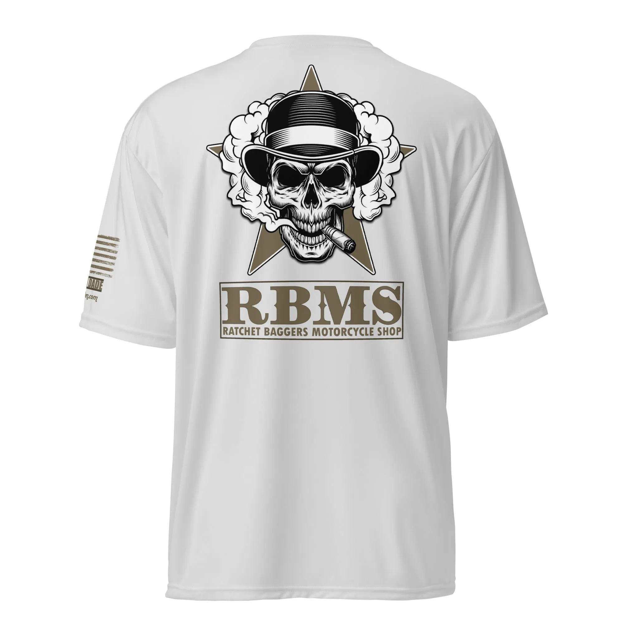 RBMS Skull Goldish Unisex performance crew neck t-shirt